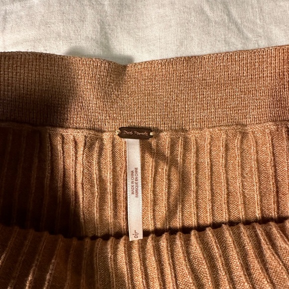 Free people - short split skirt tan size:L - Picture 3 of 5